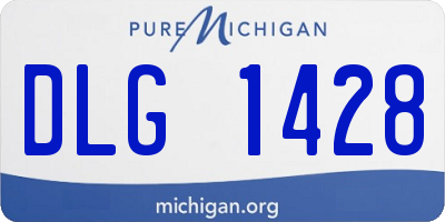 MI license plate DLG1428