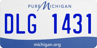 MI license plate DLG1431