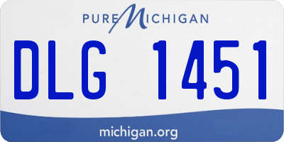 MI license plate DLG1451