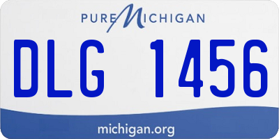MI license plate DLG1456