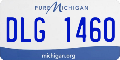 MI license plate DLG1460