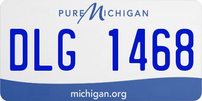 MI license plate DLG1468