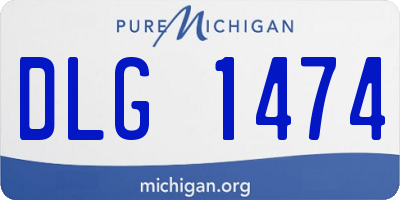 MI license plate DLG1474