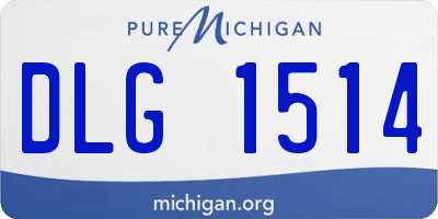 MI license plate DLG1514