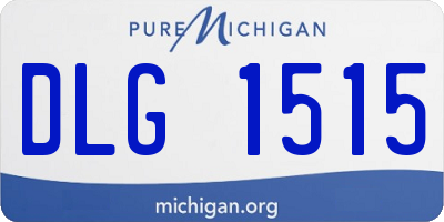 MI license plate DLG1515