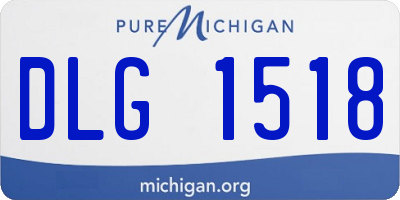MI license plate DLG1518