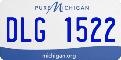 MI license plate DLG1522