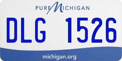 MI license plate DLG1526