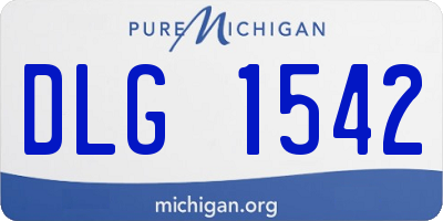 MI license plate DLG1542