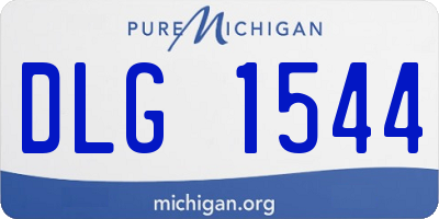 MI license plate DLG1544