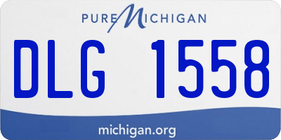 MI license plate DLG1558