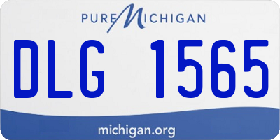 MI license plate DLG1565