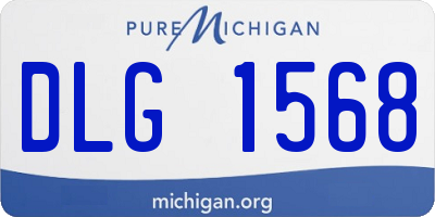 MI license plate DLG1568