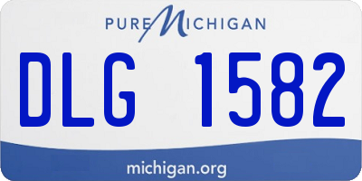 MI license plate DLG1582