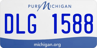 MI license plate DLG1588