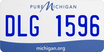 MI license plate DLG1596