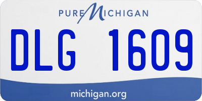 MI license plate DLG1609