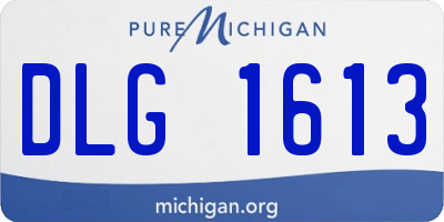 MI license plate DLG1613