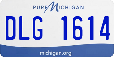 MI license plate DLG1614