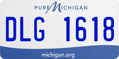 MI license plate DLG1618
