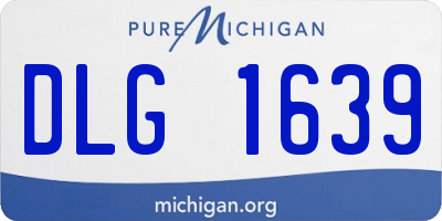 MI license plate DLG1639
