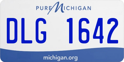 MI license plate DLG1642