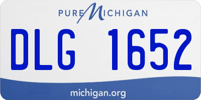 MI license plate DLG1652