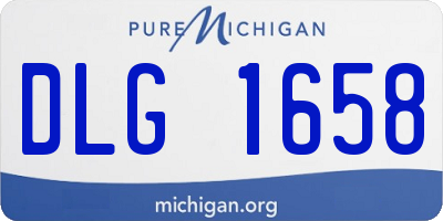 MI license plate DLG1658