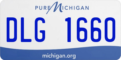 MI license plate DLG1660