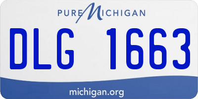 MI license plate DLG1663