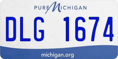 MI license plate DLG1674