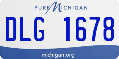 MI license plate DLG1678