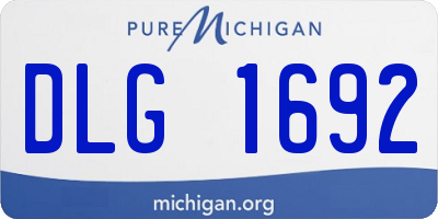 MI license plate DLG1692
