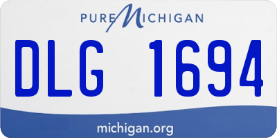 MI license plate DLG1694