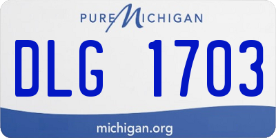 MI license plate DLG1703