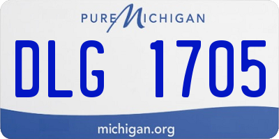 MI license plate DLG1705