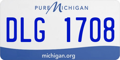 MI license plate DLG1708