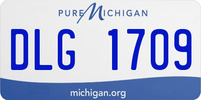 MI license plate DLG1709