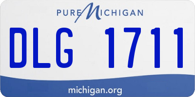 MI license plate DLG1711