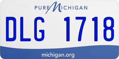 MI license plate DLG1718
