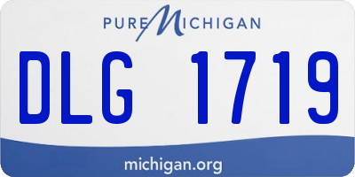 MI license plate DLG1719