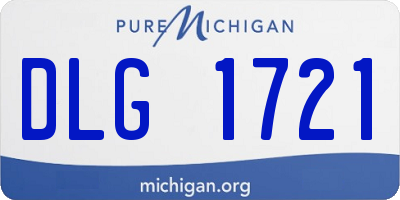MI license plate DLG1721