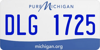 MI license plate DLG1725
