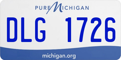 MI license plate DLG1726