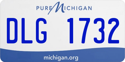 MI license plate DLG1732