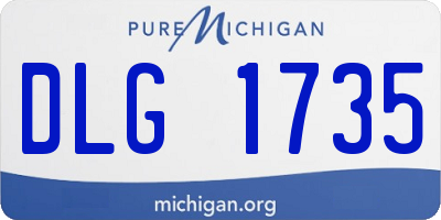 MI license plate DLG1735