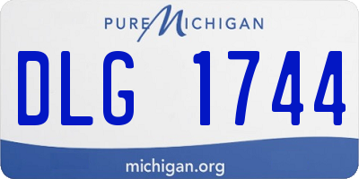 MI license plate DLG1744