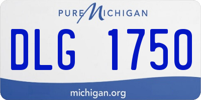 MI license plate DLG1750