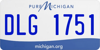 MI license plate DLG1751