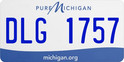 MI license plate DLG1757